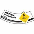 Accuform Accuform Gas Cylinder Shoulder Label, Oxygen Compressed, Dura-Vinyl, Each MCSLOXYXVE